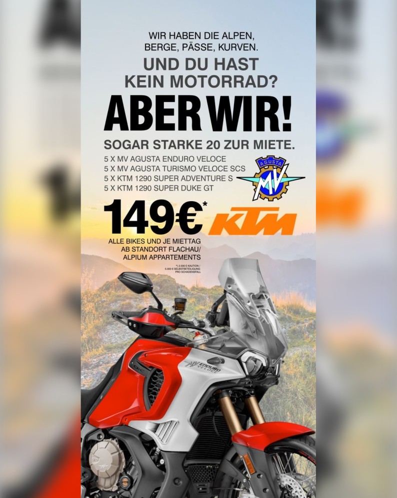 Motorrad mieten und Urlaub genießen in Salzburg